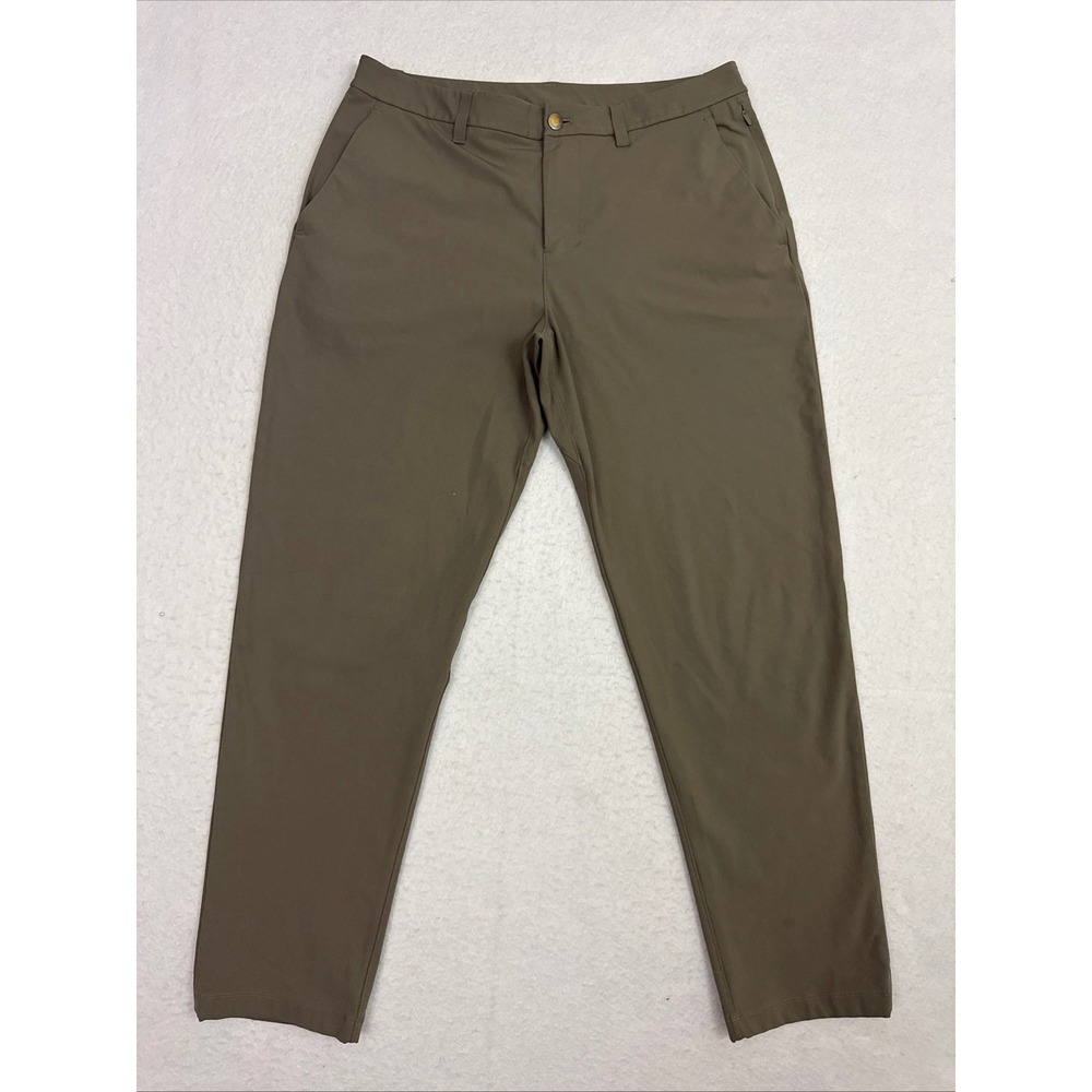 Lululemon Commission Slim Fit Pants Mens 33 Gray Warpstreme Chino LM5A90S